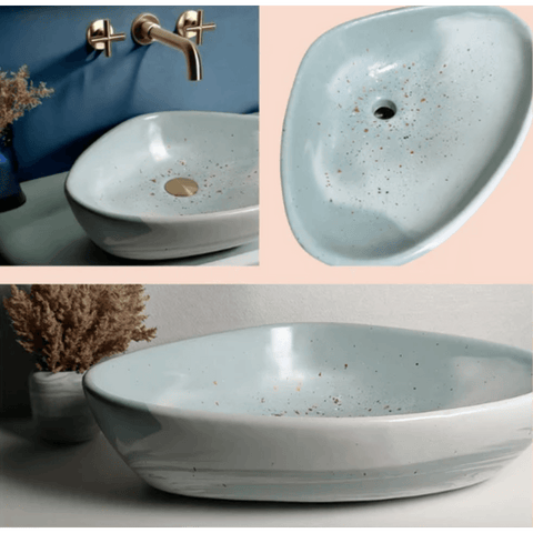 Basins Bramstone Solstice Basin Colour: Soft Seafoam - Pastel Mint Finish: Satin Place & Palette