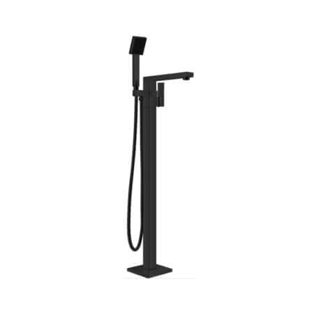 Showers Nero Square Freestanding Bath Mixer With Hand Shower Colour: Matte Black Place & Palette