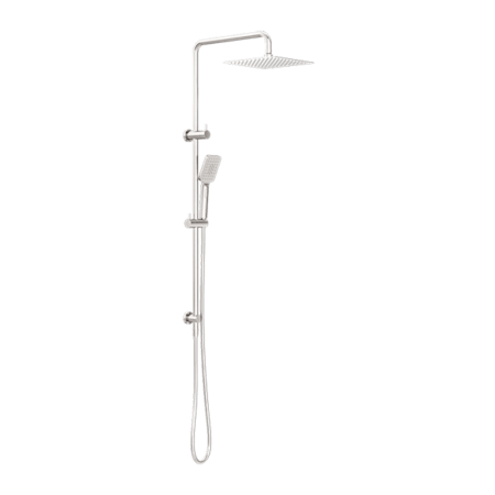 Showers Nero Square Project Twin Shower Colour: Brushed Nickel Place & Palette