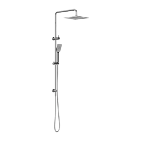 Showers Nero Square Project Twin Shower Colour: Chrome Place & Palette