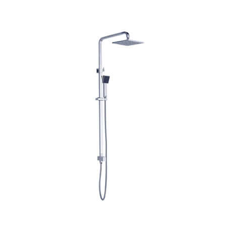 Showers Nero Square Twin Shower Bottom Inlet Colour: Chrome Place & Palette