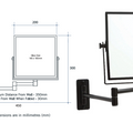 Mirrors Thermogroup Square Wall-Mounted Magnifying Mirror (No Light) Colour: Chrome Size: 3x Magnification Place & Palette