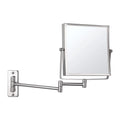 Mirrors Thermogroup Square Wall-Mounted Magnifying Mirror (No Light) Colour: Chrome Size: 1 & 5x Magnification Place & Palette