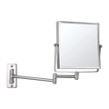 Mirrors Thermogroup Square Wall-Mounted Magnifying Mirror (No Light) Colour: Chrome Size: 1 & 5x Magnification Place & Palette