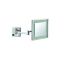 Mirrors Thermogroup Square Wall-Mounted Magnifying Mirror (No Light) Colour: Chrome Size: 3x Magnification Place & Palette