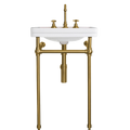 Basins Turner Hastings Stafford Basin - 58x45 Mounting: Nuovo Basin Stand - Brushed Brass Taphole: No Taphole Place & Palette