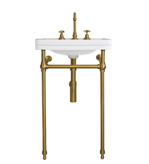 Basins Turner Hastings Stafford Basin - 58x45 Mounting: Nuovo Basin Stand - Brushed Brass Taphole: No Taphole Place & Palette