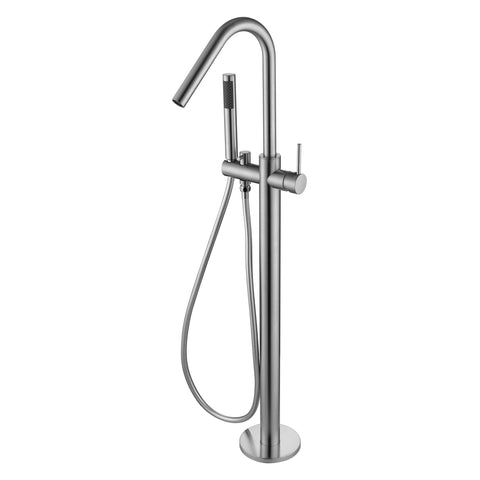 Showers Modern National Star Freestanding Bath Mixer with Handshower Colour: Electroplated Matte Black Place & Palette