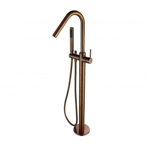 Showers Modern National Star Freestanding Bath Mixer with Handshower Colour: Pvd Champagne Place & Palette