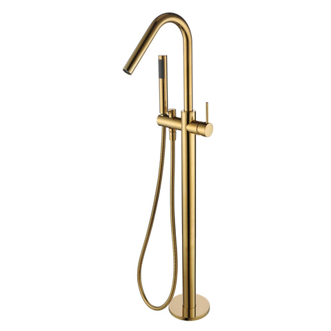 Showers Modern National Star Freestanding Bath Mixer with Handshower Colour: Pvd Polished Brass Place & Palette