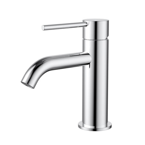 Tapware Modern National Star Mini Basin Mixer Style: Curved Spout Colour: Electroplated Chrome Place & Palette