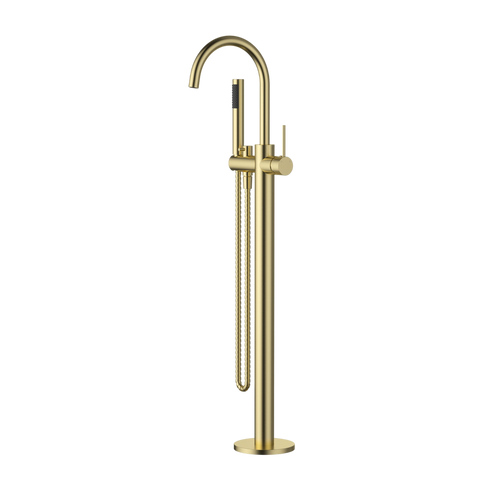 Tapware Modern National Star Mini Freestanding Bath Mixer with Handshower Colour: Pvd Brushed Bronze Place & Palette