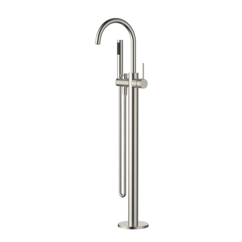 Tapware Modern National Star Mini Freestanding Bath Mixer with Handshower Colour: Pvd Brushed Nickel Place & Palette