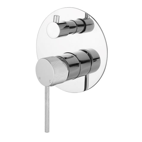 Showers Modern National Star Mini Shower Mixer with Diverter Style: With Knurled Handle Colour: Electroplated Chrome Place & Palette