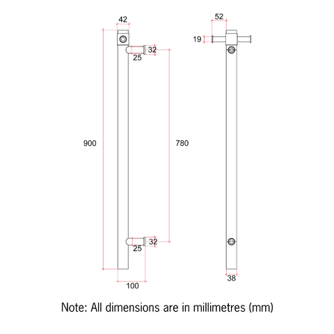 Thermorail 12 Volt Vertical Bar With Optional Hook-Accessories-Thermogroup-place-and-palette