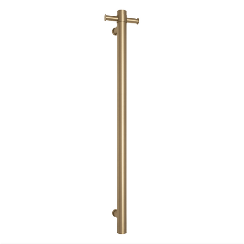 Thermorail 12 Volt Vertical Bar With Optional Hook-Accessories-Thermogroup-Straight/Round-Brushed Brass 30W-place-and-palette