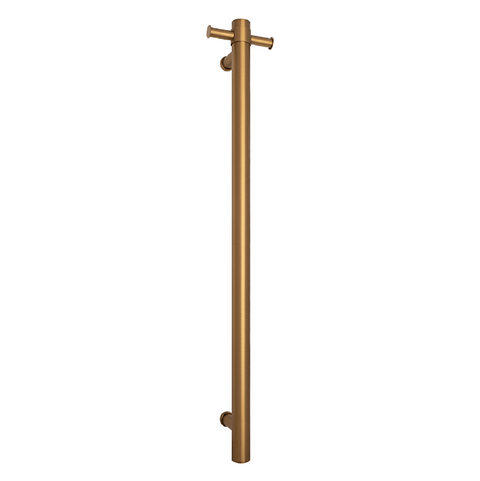 Thermorail 12 Volt Vertical Bar With Optional Hook-Accessories-Thermogroup-Straight/Round-Brushed Gold 22W-place-and-palette