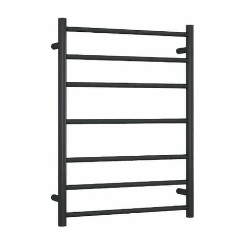 Thermorail 12Volt Towel Rail-Accessories-Thermogroup-Matt Black-7 Bars - 600x800x122mm (100 Watts)-Straight/Round-place-and-palette