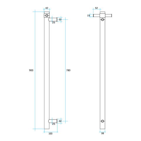 Thermorail 240Volt Vertical Bar With Optional Hook-Accessories-Thermogroup-place-and-palette