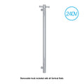 Thermorail 240Volt Vertical Bar With Optional Hook-Accessories-Thermogroup-Polished Stainless Steel 20W-place-and-palette