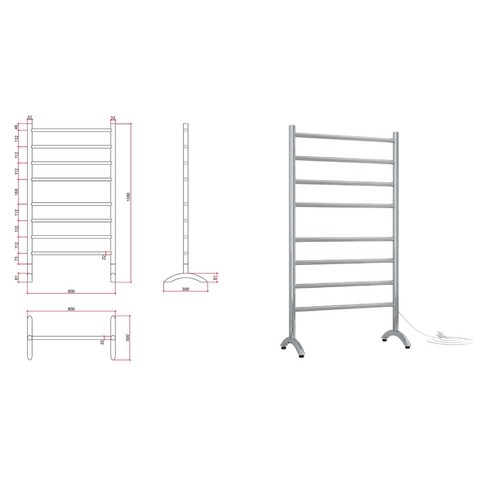 Thermorail Free Standing Heated Towel Rail-Accessories-Thermogroup-place-and-palette