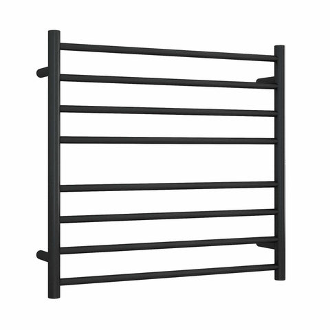 Thermorail Heated Towel Rail - Straight/Round-Accessories-Thermogroup-Matt Black-8 Bars - 750x700x122mm (132 Watts)-place-and-palette