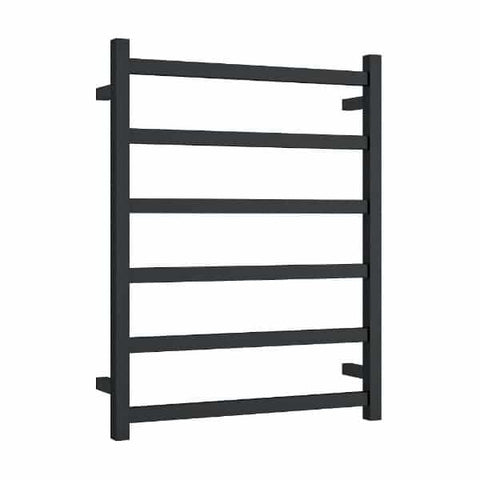 Thermorail Heated Towel Rail - Straight/Square-Accessories-Thermogroup-Matt Black-6 Bars - 600x800x120mm (104 Watts)-place-and-palette