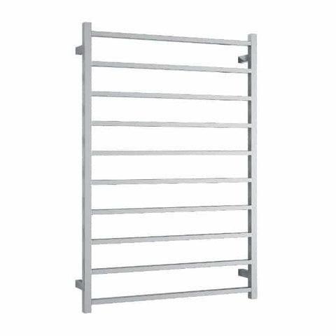 Thermorail Heated Towel Rail - Straight/Square-Accessories-Thermogroup-Polished Stainless Steel-10 Bars - 800x1160x120mm (153 Watts)-place-and-palette