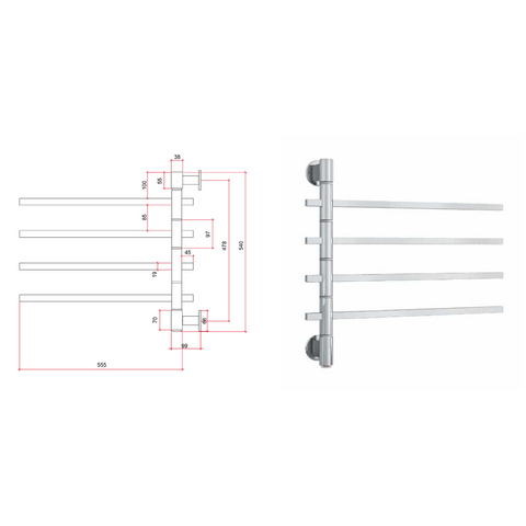 Thermorail Swivel Heated Towel Rail-Accessories-Thermogroup-place-and-palette