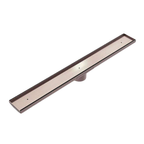 Tile Insert V Channel Floor Grate 89mm Outlet-Accessories-Nero-Brushed Bronze-Without Outlet and Hole Saw-place-and-palette