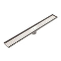 Tile Insert V Channel Floor Grate 89mm Outlet-Accessories-Nero-Brushed Nickel-Without Outlet and Hole Saw-place-and-palette