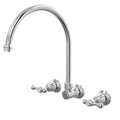 Tapware ParTaps Tudor Lever Spa Set XL Wall Swivel - Ceramic Disc Colour: Brushed Chrome Place & Palette