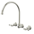 Tapware ParTaps Tudor Lever Spa Set XL Wall Swivel - Ceramic Disc Colour: Brushed Nickel Place & Palette