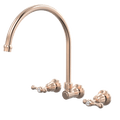 Tapware ParTaps Tudor Lever Spa Set XL Wall Swivel - Ceramic Disc Colour: Brushed Rose Gold Place & Palette