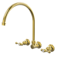 Tapware ParTaps Tudor Lever Spa Set XL Wall Swivel - Ceramic Disc Colour: Gold Place & Palette