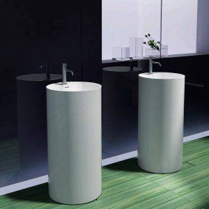 Basins Pietra Bianca Union Freestanding Basin Colour: Malibu Solid Place & Palette