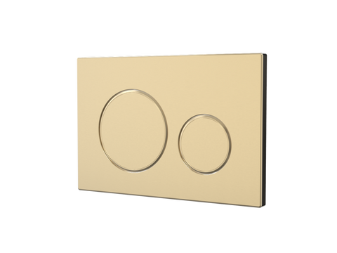 Universal Wall Flush Button Round-Toilets-ParTaps-Brushed Brass Gold-place-and-palette