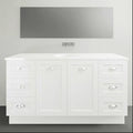 Vanities Timberline Victoria Floor Standing Vanity with Silksurface Freedom Top & White Gloss Above Counter Basin Size: L 1500mm Centre Bowl Place & Palette