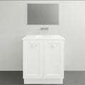 Vanities Timberline Victoria Floor Standing Vanity with Silksurface Freedom Top & White Gloss Above Counter Basin Size: L 750mm Centre Bowl Place & Palette