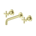 Tapware Nero X Plus Wall Basin Set Colour: Brushed Gold Size: 215mm Place & Palette