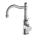 Tapware Nero York Basin Mixer Hook Spout With White Porcelain Lever Colour: Chrome Place & Palette