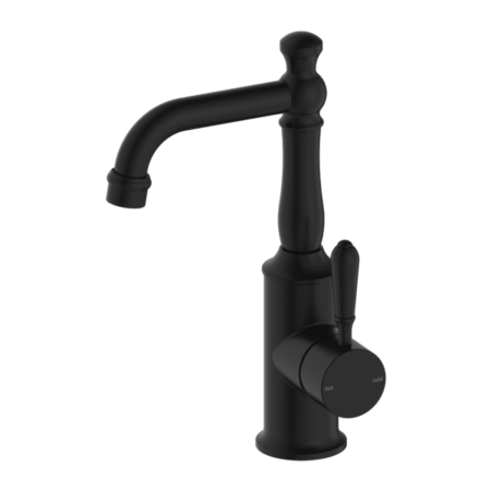 Tapware Nero York Basin Mixer With Metal Lever Colour: Matte Black Place & Palette