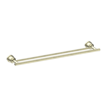 York Double Towel Rail-Accessories-Nero-Aged Brass-place-and-palette