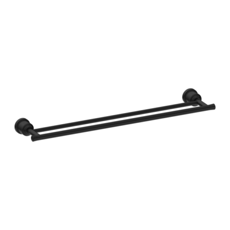 York Double Towel Rail-Accessories-Nero-Matte Black-place-and-palette