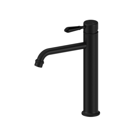 Tapware Nero York Straight Tall Basin Mixer With Metal Lever Colour: Matte Black Place & Palette