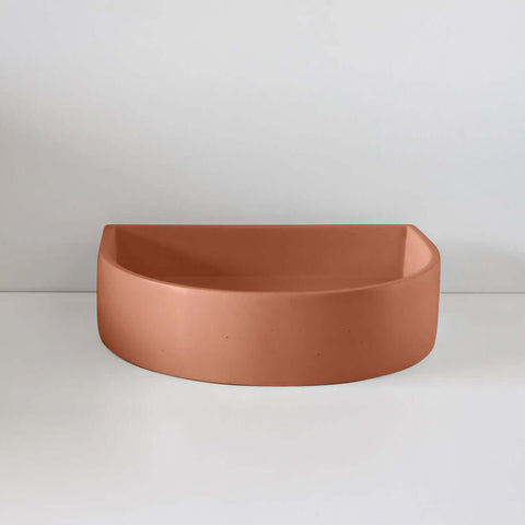 Basins Sticks & Stone Co Concrete Polished Half Moon Basin Colour: Barossa Place & Palette