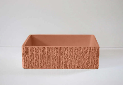 Basins Sticks & Stone Co Concrete Rectangle Rugged Basin Colour: Barossa Place & Palette