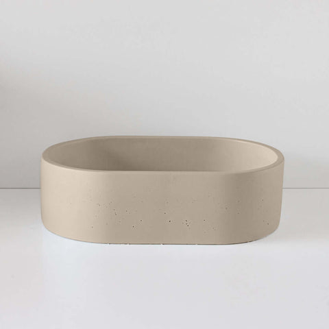 Basins Sticks & Stone Co Concrete Polished Vessel Basin Colour: Barren Place & Palette