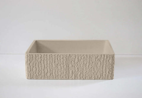 Basins Sticks & Stone Co Concrete Rectangle Rugged Basin Colour: Barren Place & Palette