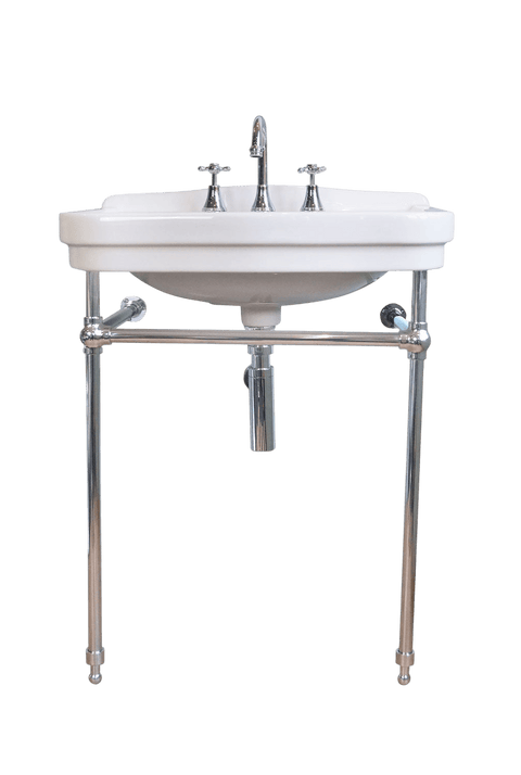 Basins Turner Hastings Claremont Basin Size: 68x51 Mounting: Nuovo Basin Stand - Chrome Taphole: One Taphole Place & Palette